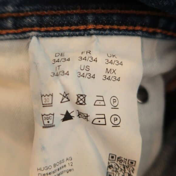 BOSS Hugo Boss Orange 63 Slim Fit Denim Jeans Distressed Men's Actual 32X33 - Picture 13 of 16